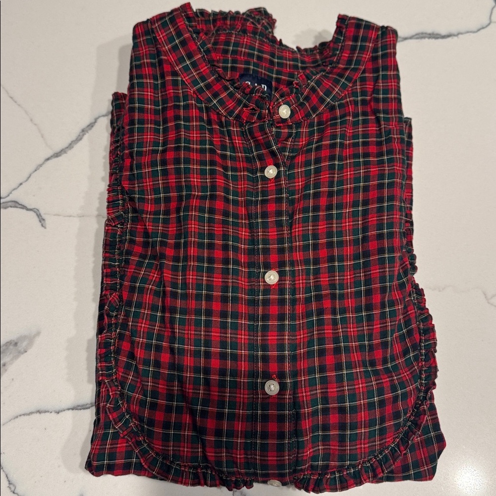 GAP Red and Green Plaid Button Down Shirt